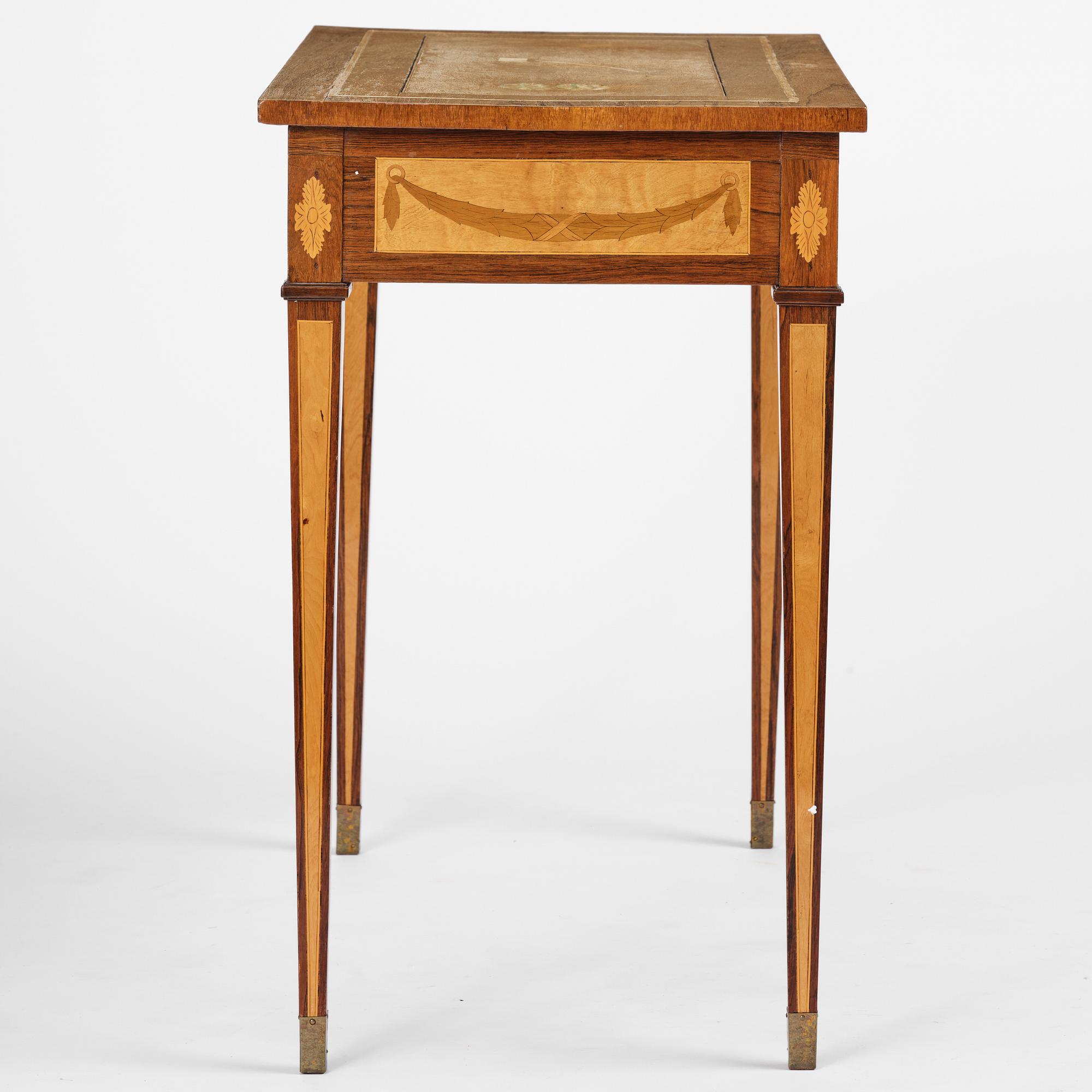 A  Gustavian style Ladies desk, late 19th century.