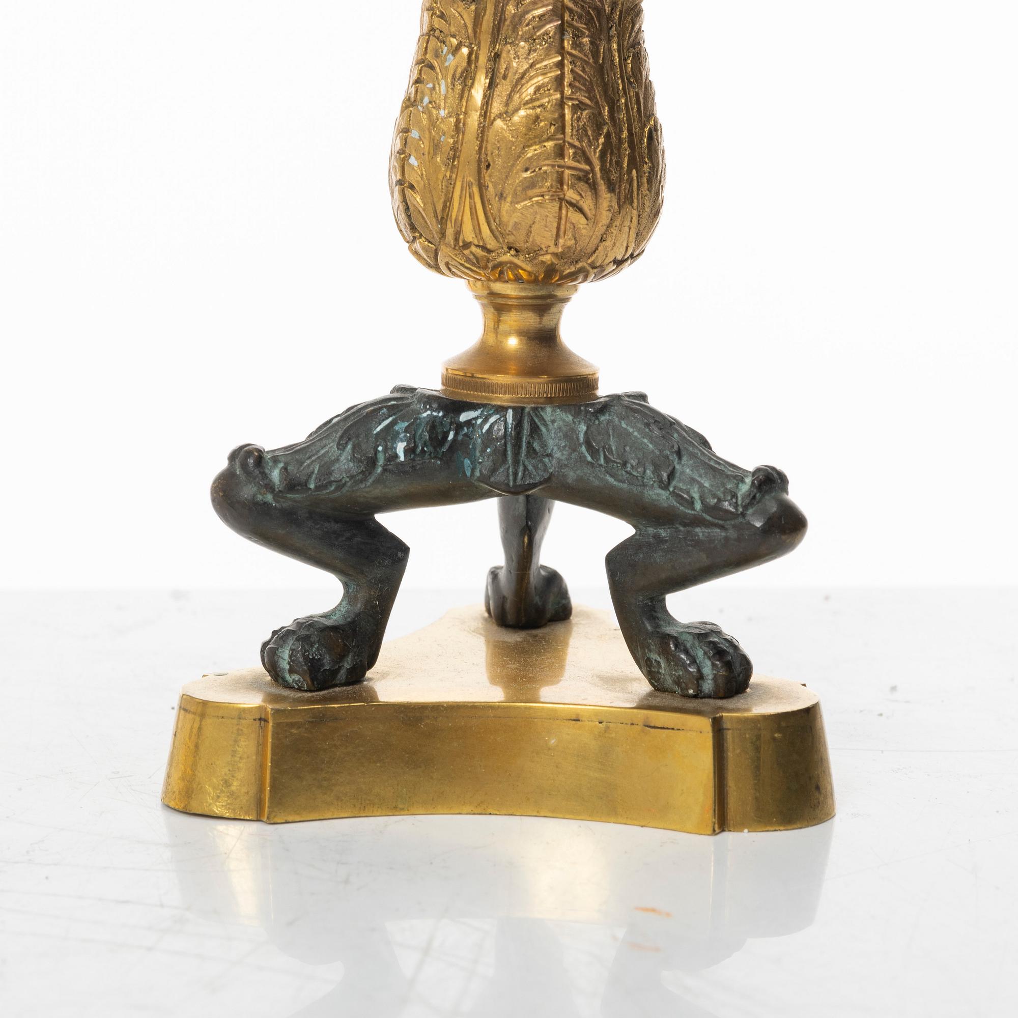 Candelabra, a pair. Late Empire style, late 19th century.