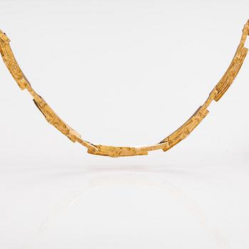 Björn Weckström, A 14K gold necklace "Tundra". Lapponia 1976.