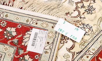 A carpet, Turkey, silk, c. 180 x 120 cm.