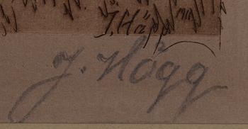 JACOB HÄGG, etsaus, signeerattu.