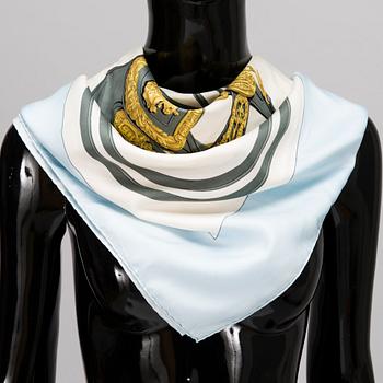 HERMÈS Two Silk Scarfs.