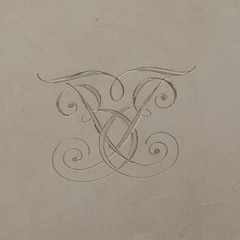 SALVER, Edward Viner Sheffield 1931, silver, vikt ca 1176 g.