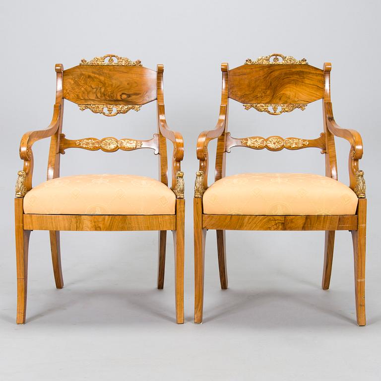A pair of Baltic Empire armchairs from first half of the 19th century.