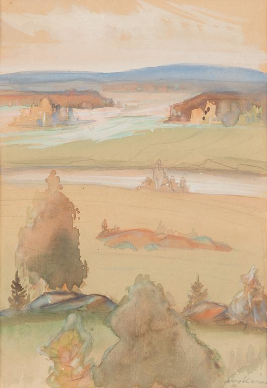 Aarno Karimo, gouache, signed.
