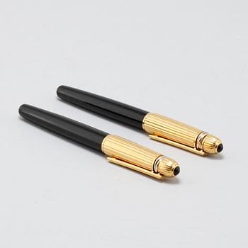 A ballpoint and fountain pen by Pasha de Cartier, end of the 20th century.