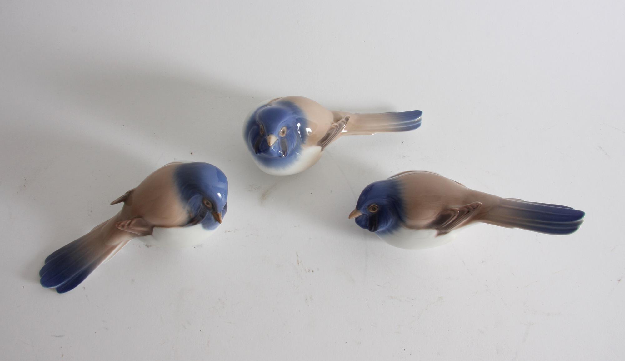 FIGURINER, 3 st, porslin, Bing & Gröndal.