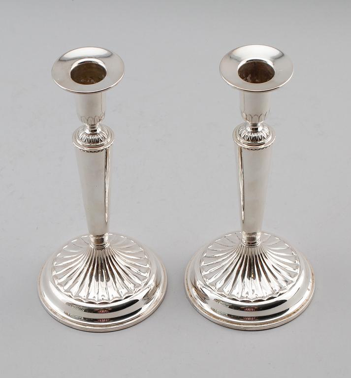 LJUSSTAKAR, 1 par, silver, K&EC, 1956.