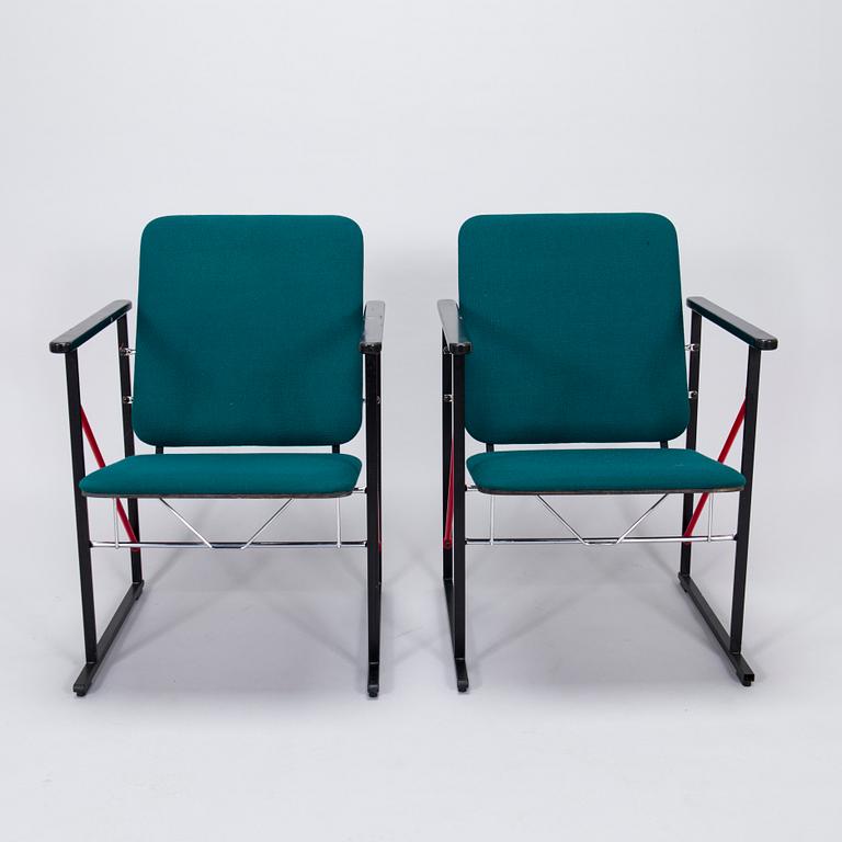 Yrjö Kukkapuro, four late 20th century 'A-502' chairs for Avarte. Designed 1985.