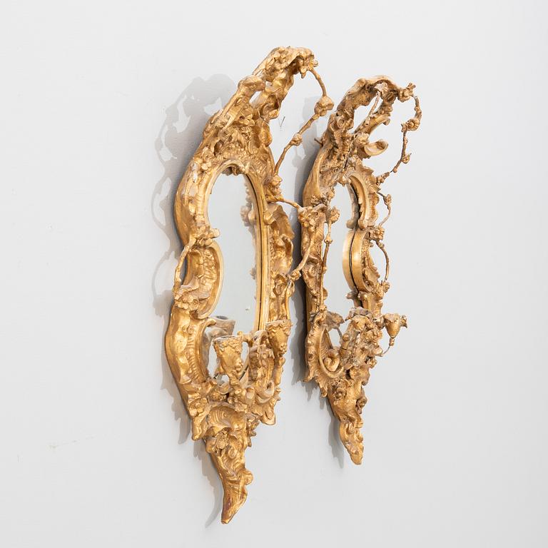 Mirror sconces a pair Neo-Rococo late 19th century.