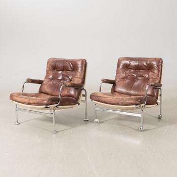 Bruno Mathsson, armchairs, 2 pcs, Dux, late 20th century.