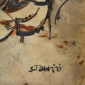 Sadegh Tabrizi, Figure scene with horses.