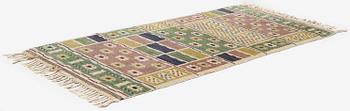 Märta Måås-Fjetterström, a 'Ängarna' carpet, knotted pile, c. 190 x 90 cm, signed AB MMF.