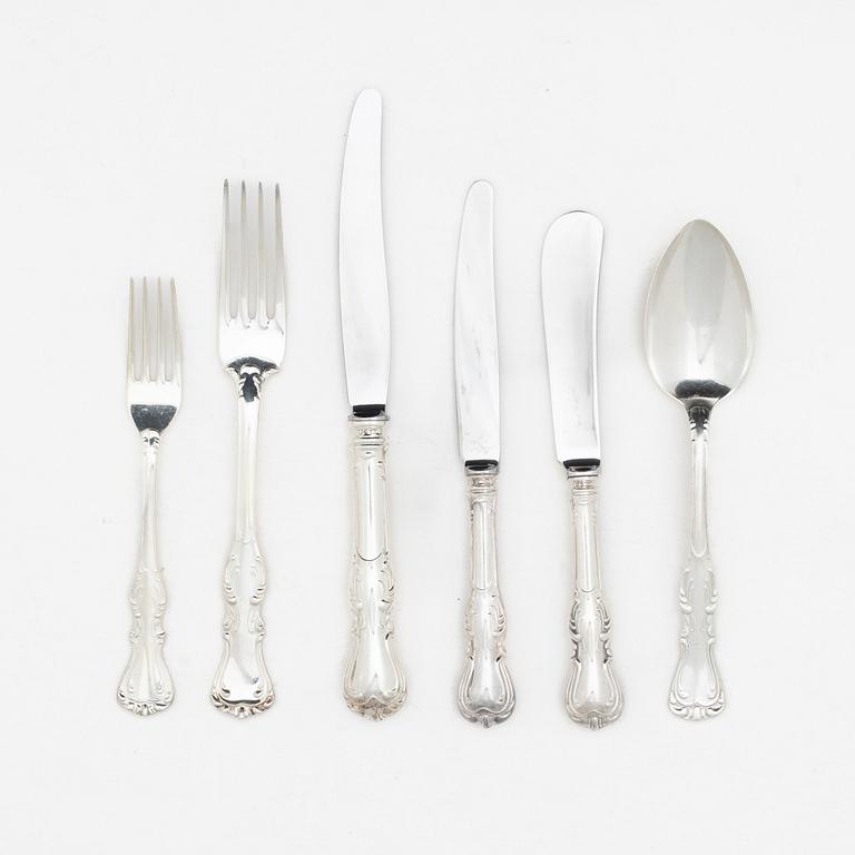 A 42-piece 'Prins Albert' silver cutlery set, GAB, Sweden, 1964-76.