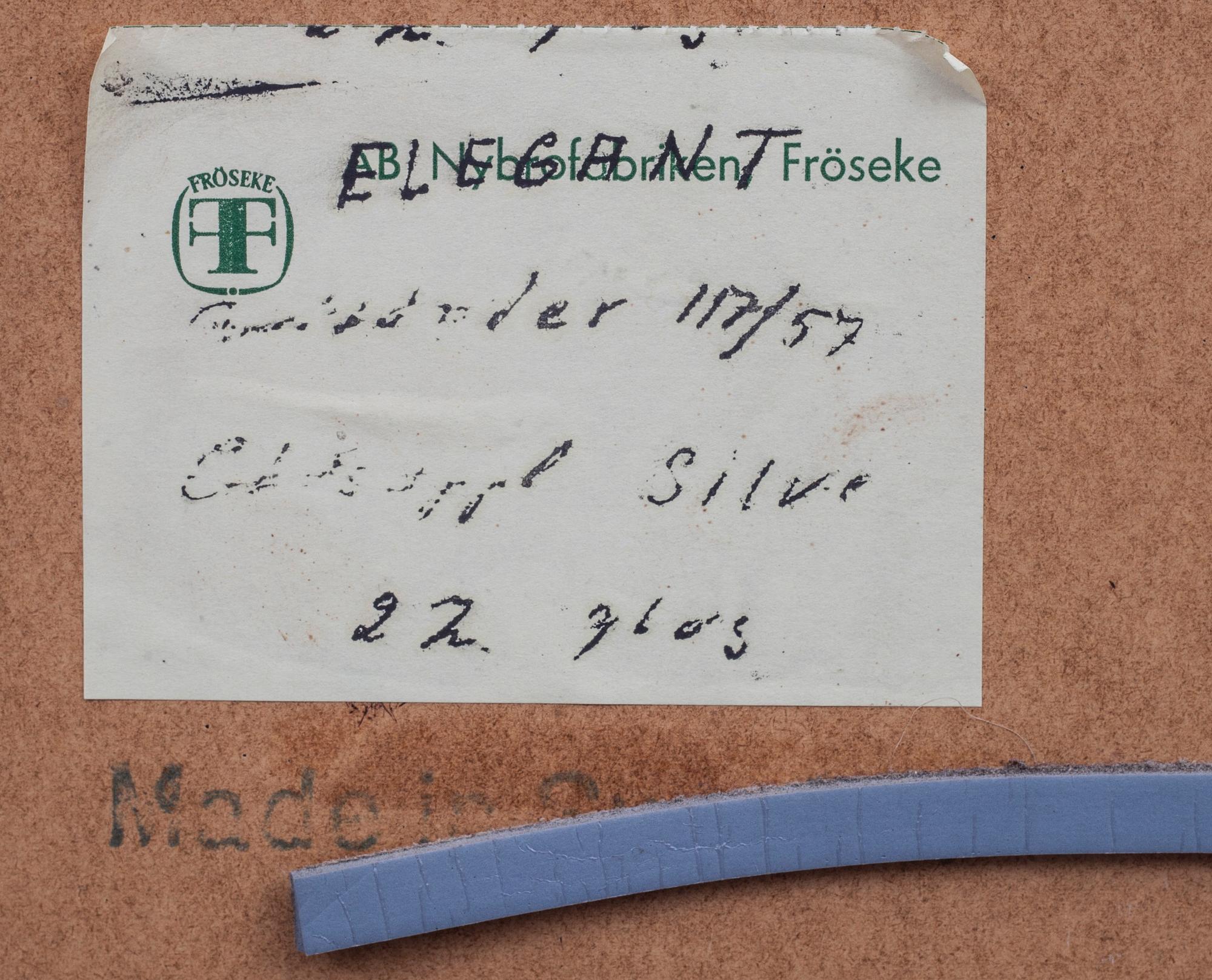 SPEGEL, AB Nybrofabriken, Fröseke, 1900-talets andra hälft.