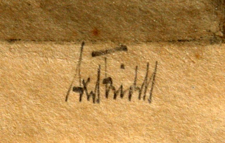 AXEL FRIDELL, etsning, sign.