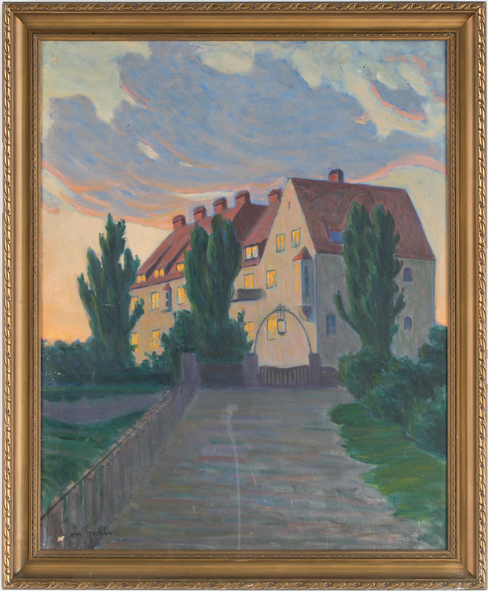 ARON GERLE, olja på duk. sign.