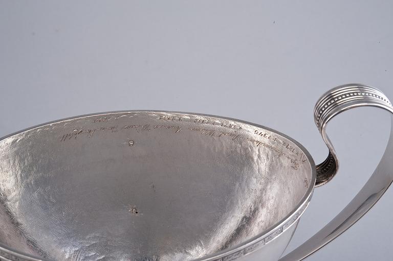 SOCKERSKÅL, silver, Johan Malmstedt Göteborg 1810. Vikt ca 699,5 g.