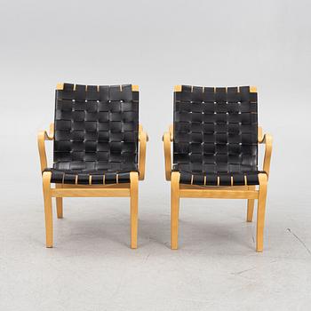 Bruno Mathsson, fåtöljer, ett par, "Mina", Dux.