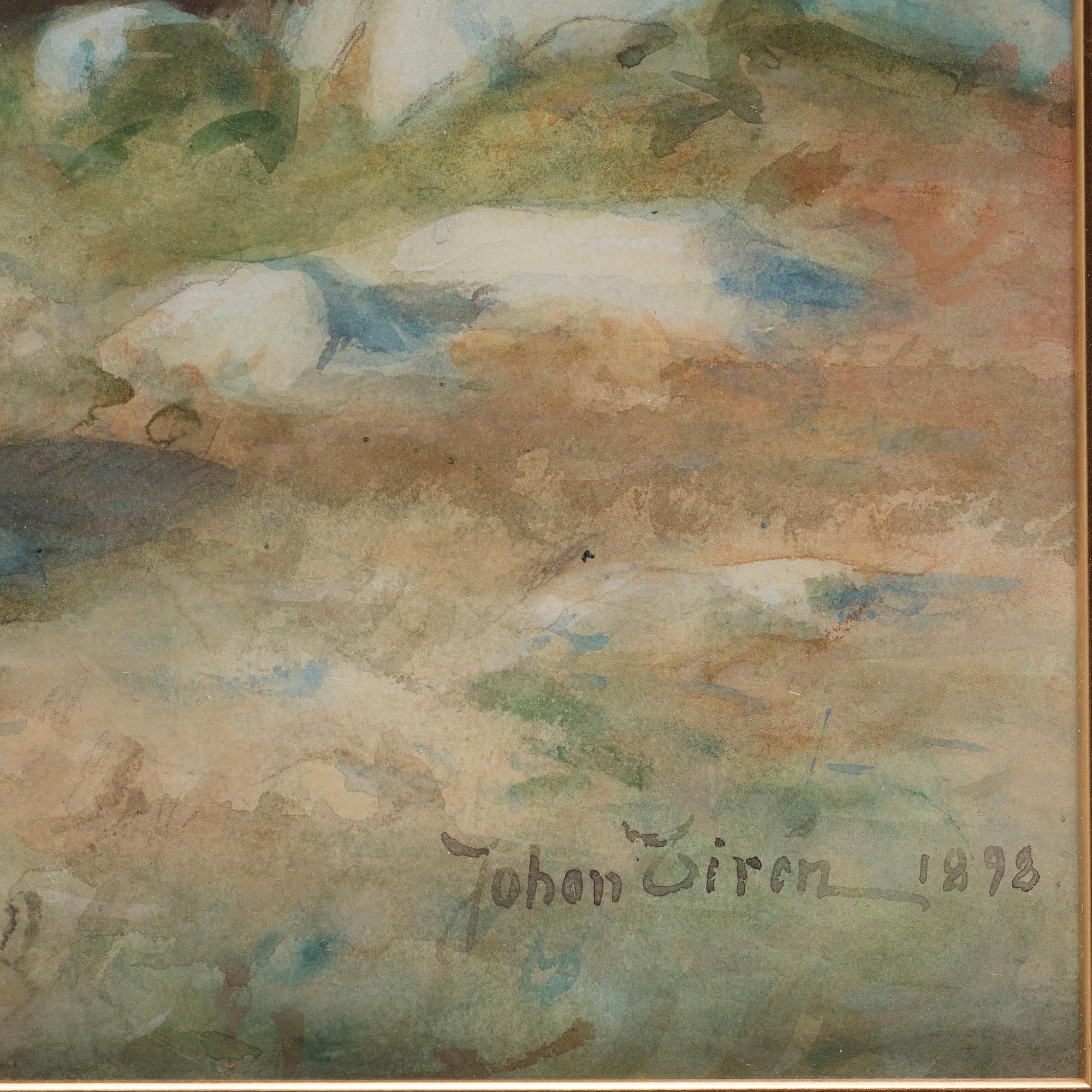 Johan Tirén, watercolour, signed and dated 1898.