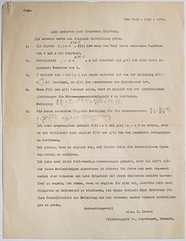 Albert Einstein (1879-1955) two letters, signed 1938.