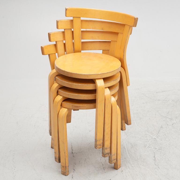 Alvar Aalto, chairs, 4 pcs, model 69, Artek, Finland, second half of the 20th century.