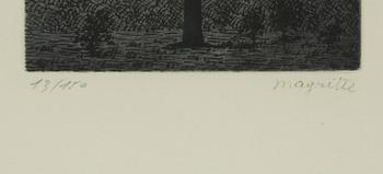 René Magritte, after, "Le 16 Septembre", plate II for “Signe de survie au Temps d’Amoure” by G. Rosey.