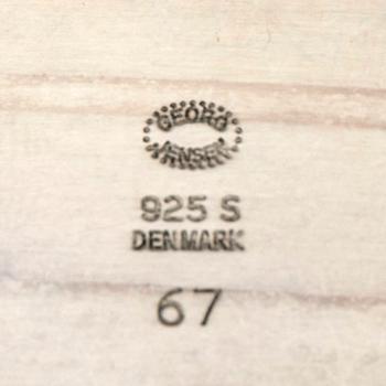 Georg Jensen, Brooch, silver with gemstones, Georg Jensen.