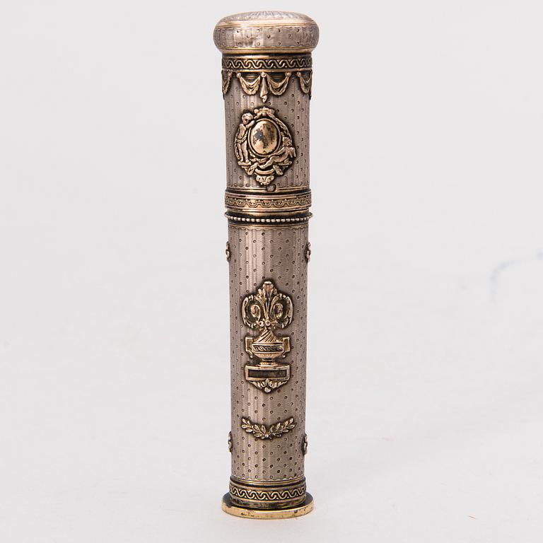 A French silver signet stamp, maker's mark E.G., second half of 19th Century.