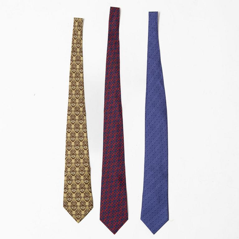 Hermès, ties, 3 pcs.