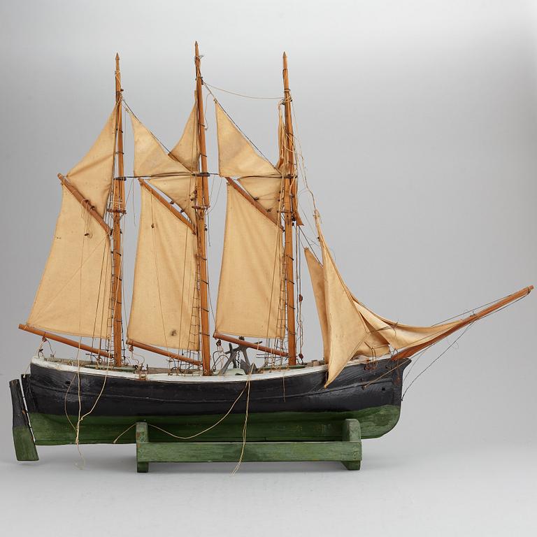 a early 20th century model ship.