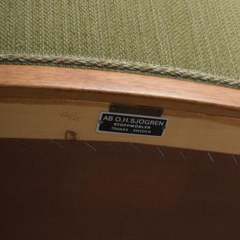 CARL MALMSTEN, fåtölj, "Vår fru", för AB OH Sjögren, Tranås, 1900-talets andra hälft.