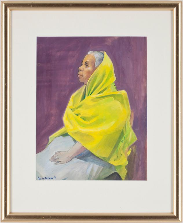 EINAR NERMAN, gouache, sign o dat -59.