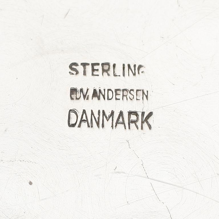 BÄGARE, sterlingsilver, David Andersen, Danmark. Vikt ca 234 g.