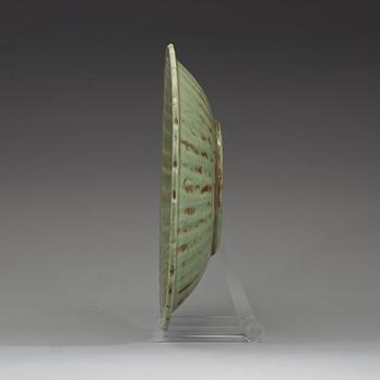 A celadon glazed dish, Ming dynasty (1368-1644).