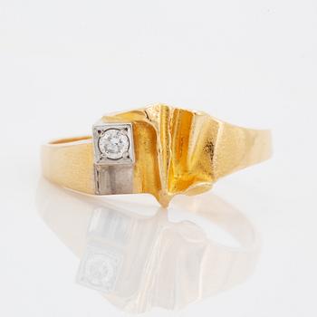 Björn Weckström, brilliant-cut diamond ring. Lapponia 1983.