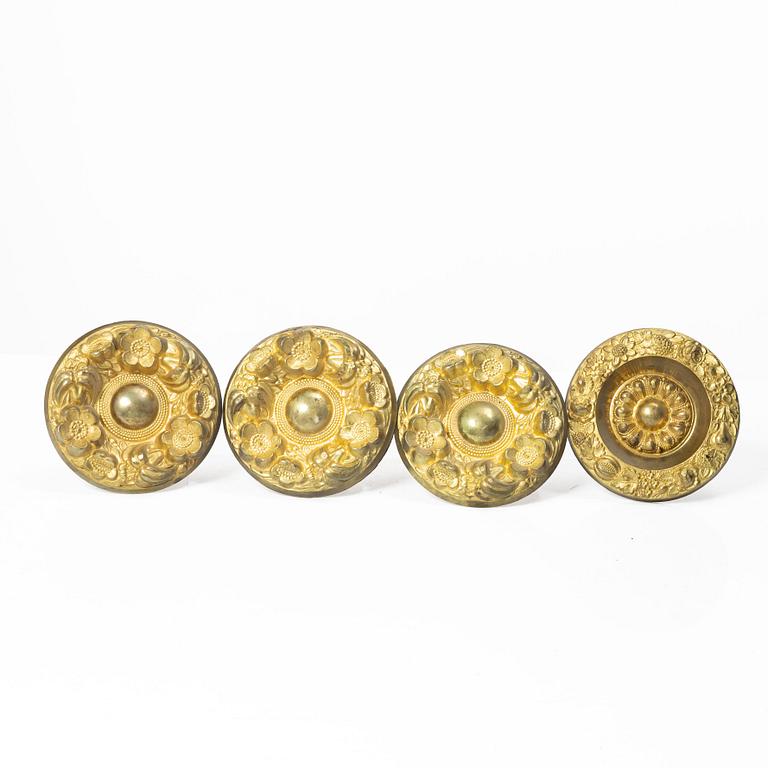Four Empire curtain tiebacks, early 19th Century.