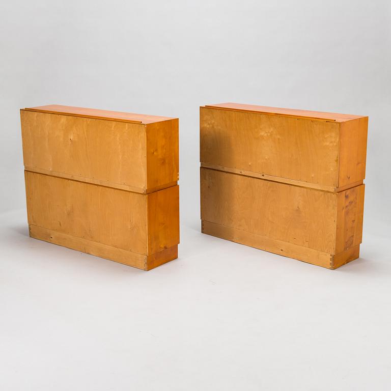 Aino Aalto, Two 1940's bookshelf/bookcabinet for O.Y. Huonekalu- ja Rakennustyötehdas A.B.