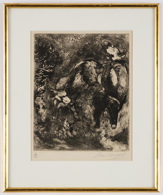 Marc Chagall, "Les deux taureaux et une grenouille".