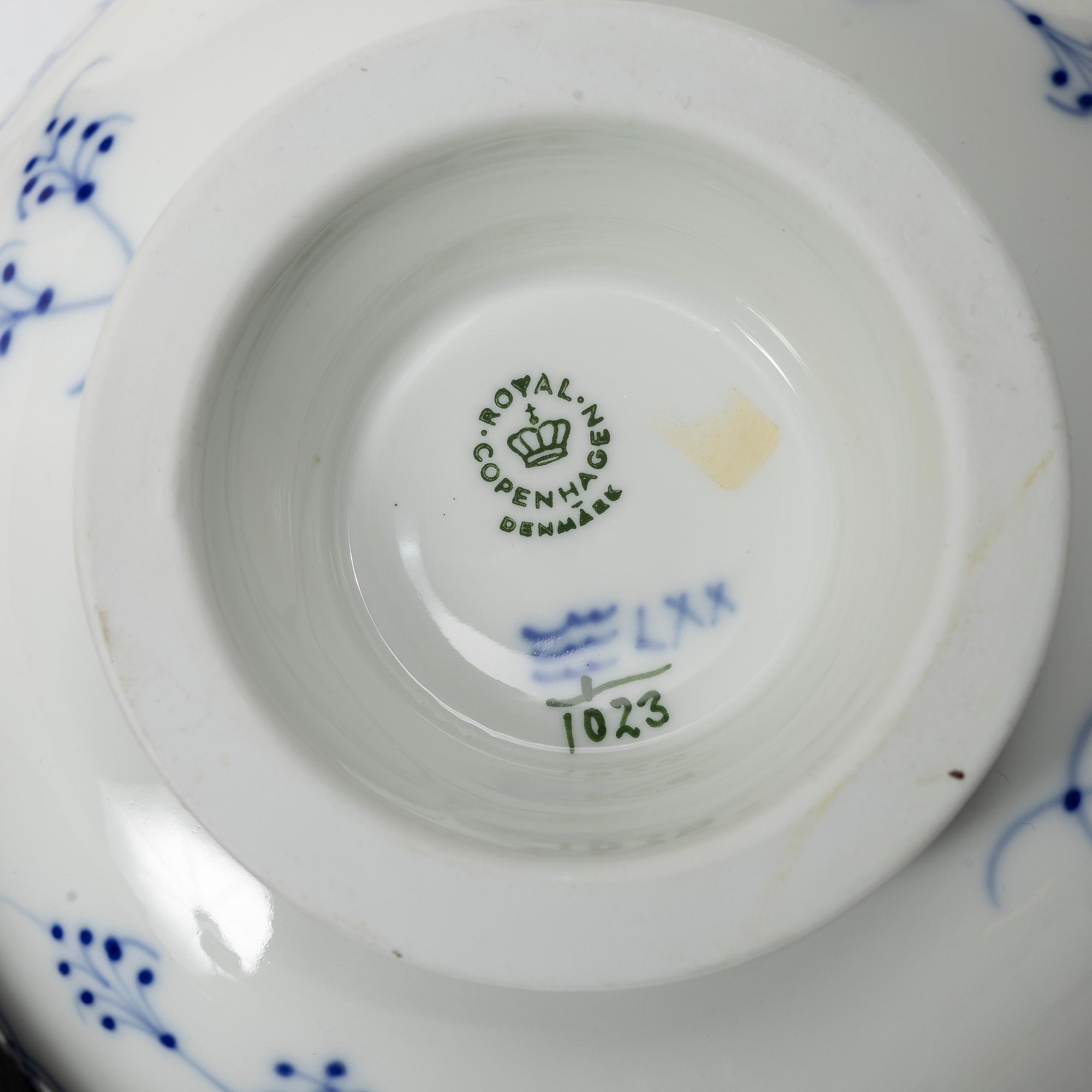 Royal Copenhagen, kaffeservis, 10 delar, "Musselmalet", Danmark.