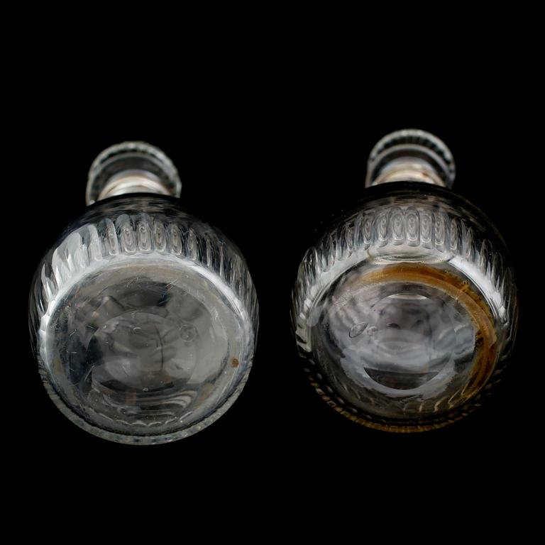 KARAFFER, 1 par, glas, 1800-/1900-tal.