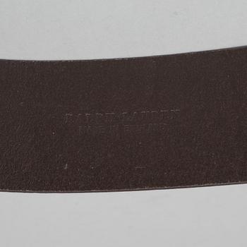 Two leather belts by Ralph Lauren.