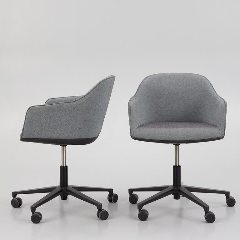 Ronan & Erwan Bouroullec, skrivbordsstolar, ett par, "Softshell Chair", Vitra, 2015.