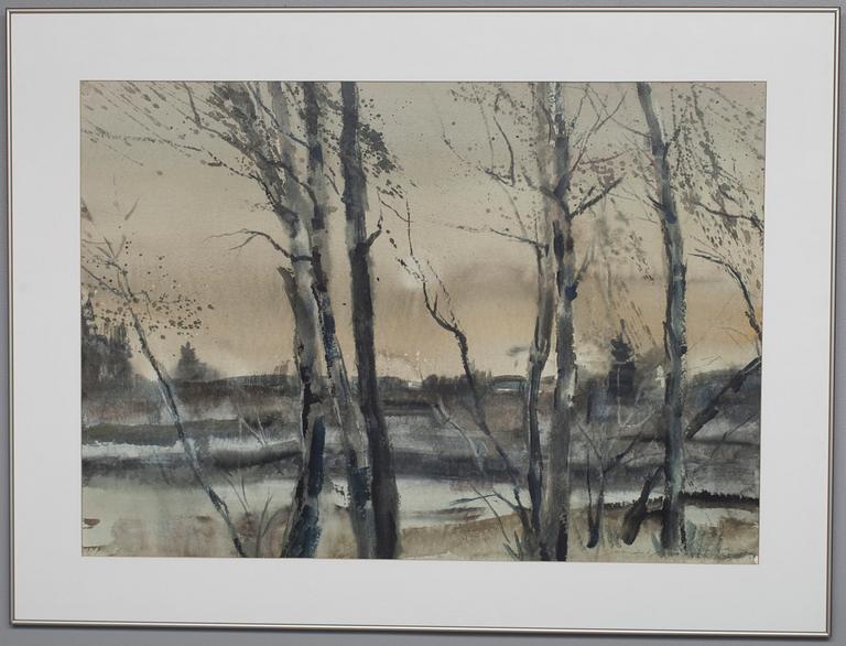 NANDOR MIKOLA, akvarell, signerad och daterad 1988.