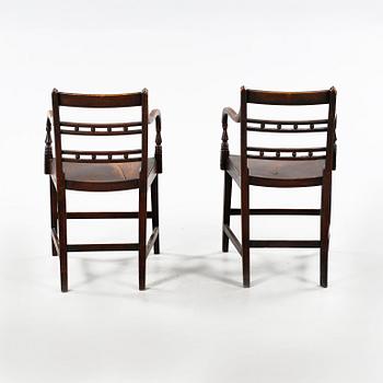 A pair of chairs from around the turn of the century 1900.