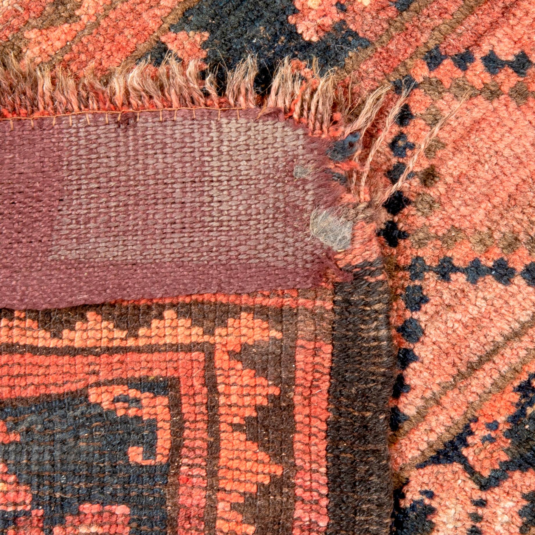 A semaintique Afghan carpet ca 280x254 cm.