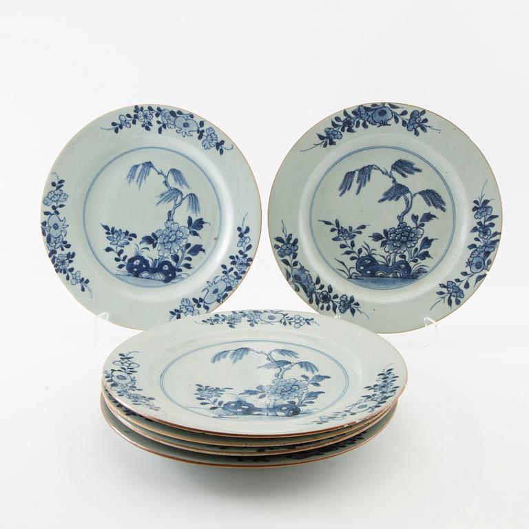 Plates 6 pcs China late 18th century porcelain.