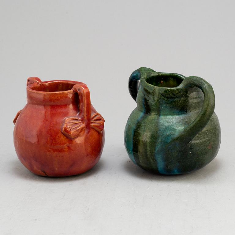 Two vases by Ragnhild Godeius, signed and dated 1912 and 1914.