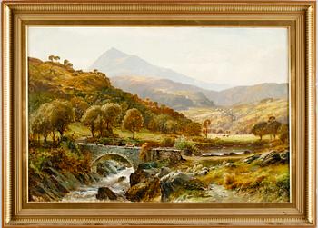 OKÄND KONSTNÄR, England, olja på duk, otydligt signerad.