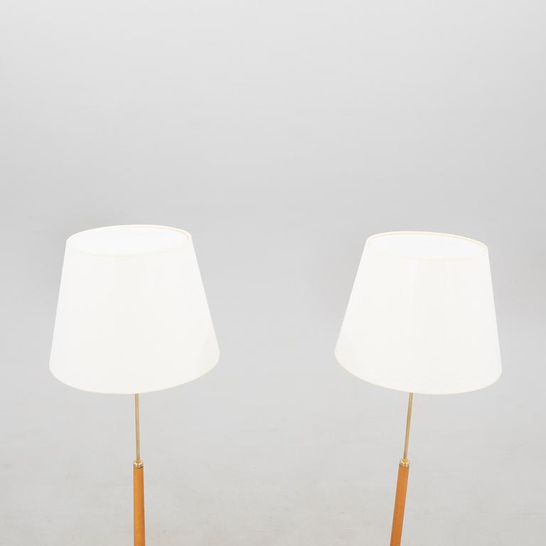 Floor lamps, a pair, model G-34, Bergboms, Swedish Modern, 1950s.